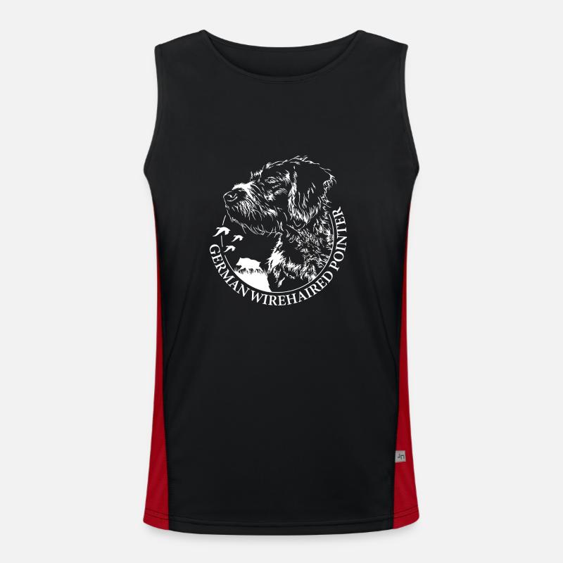 GERMAN WIREHAIRED POINTER Wilsigns Jagdhunde dog Men's Functional Contrast Tank Top 