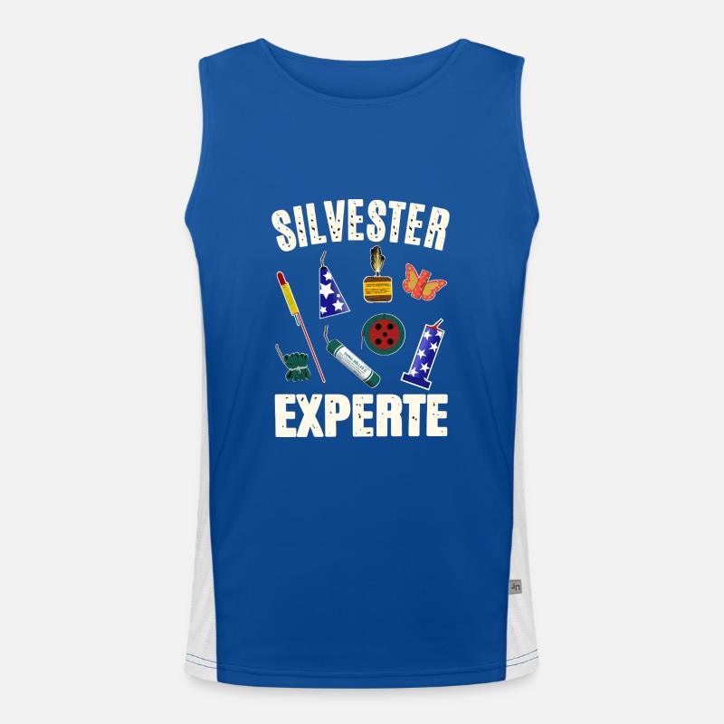 Silvester Experte Funktionelles Kontrast-Tank Top für Männer 