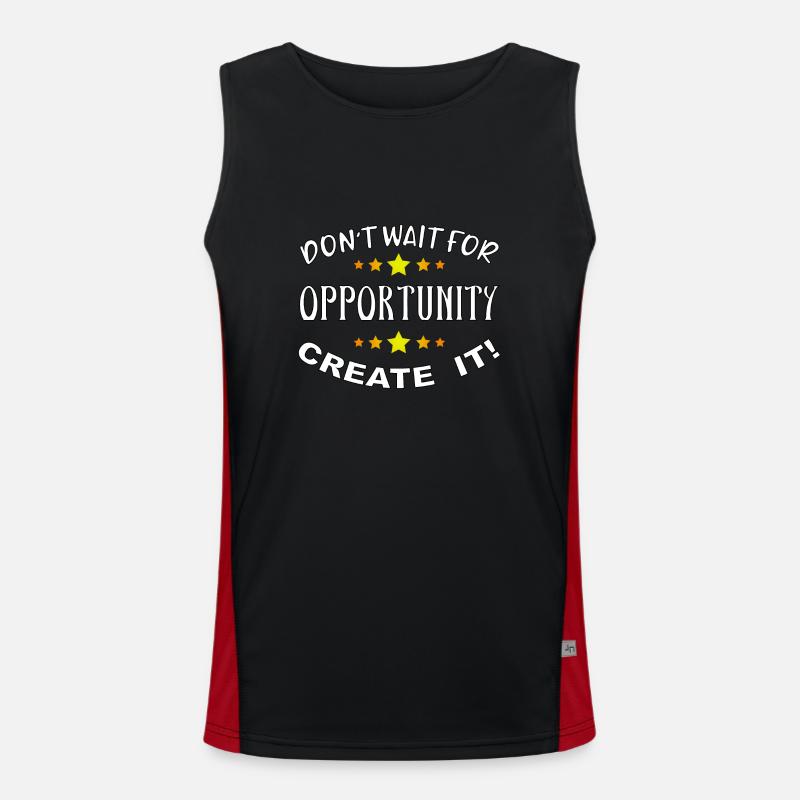 Don't wait for opportunity, create it! Men's Functional Contrast Tank Top 