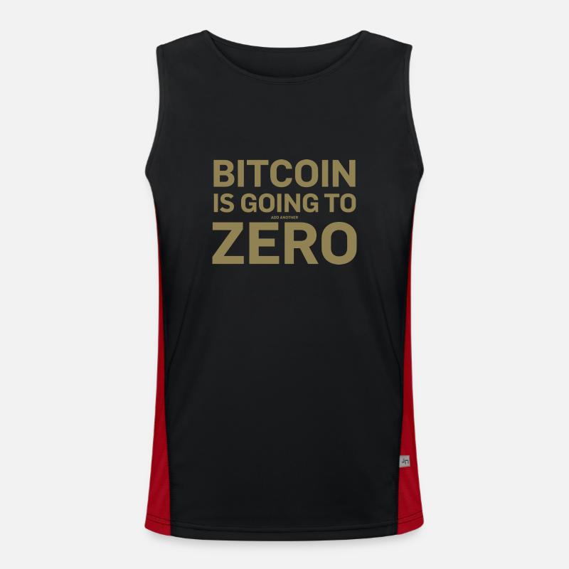 Bitcoin sayings Bitcoin will add another zero Men's Functional Contrast Tank Top 