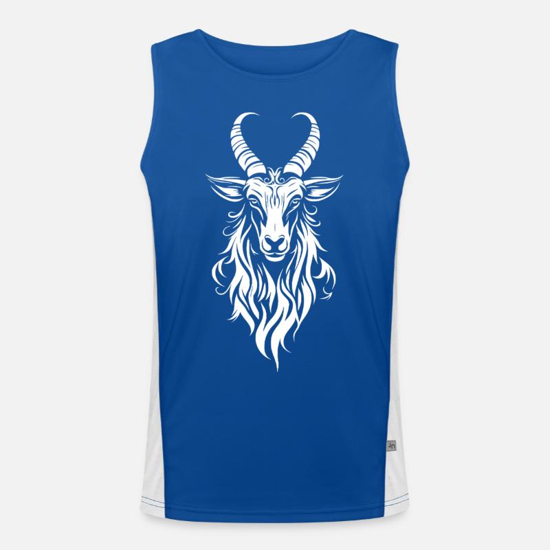 Ziege Goat Funktionelles Kontrast-Tank Top für Männer 
