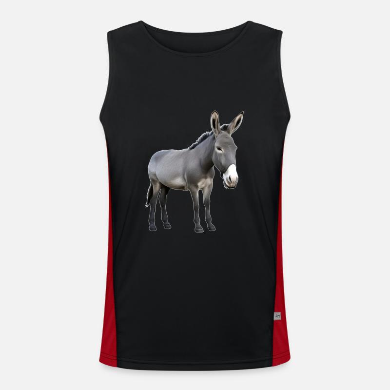 Esel Funktionelles Kontrast-Tank Top für Männer 