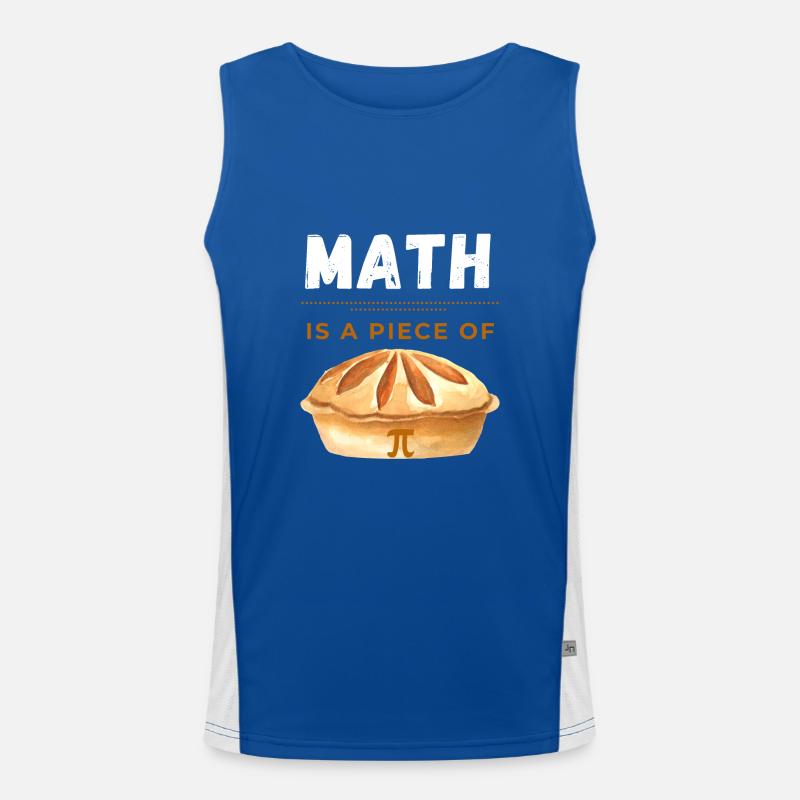 Pi Day 2023 Math Is A Piece Of Pi Math Funny Men's Functional Contrast Tank Top 