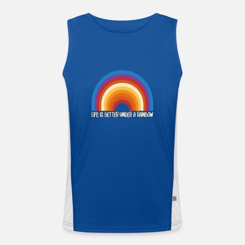 Life is better under a rainbow Funktionelles Kontrast-Tank Top für Männer 