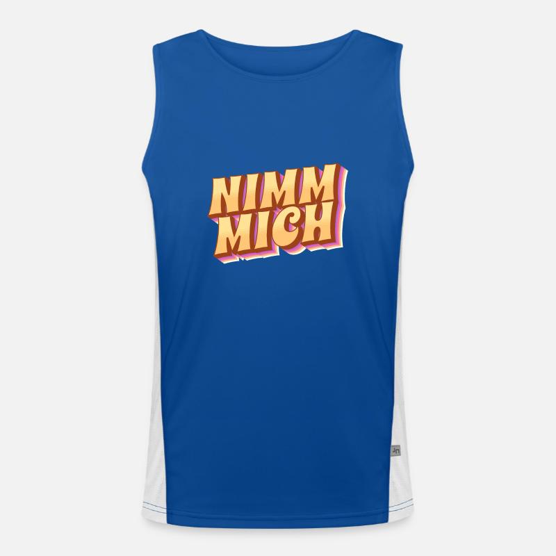 Nimm Mich Funktionelles Kontrast-Tank Top für Männer 