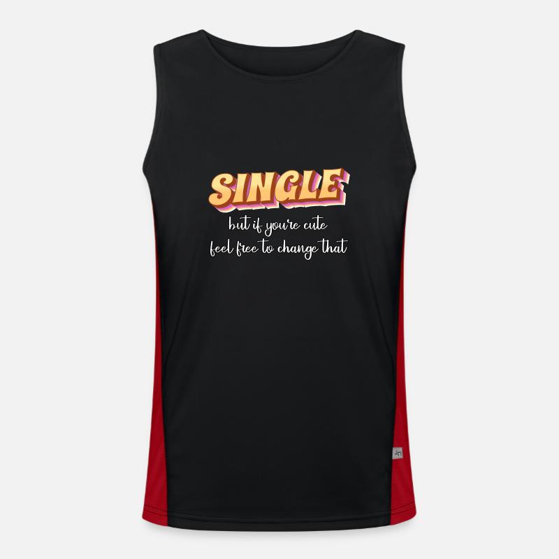 Single Men's Functional Contrast Tank Top 