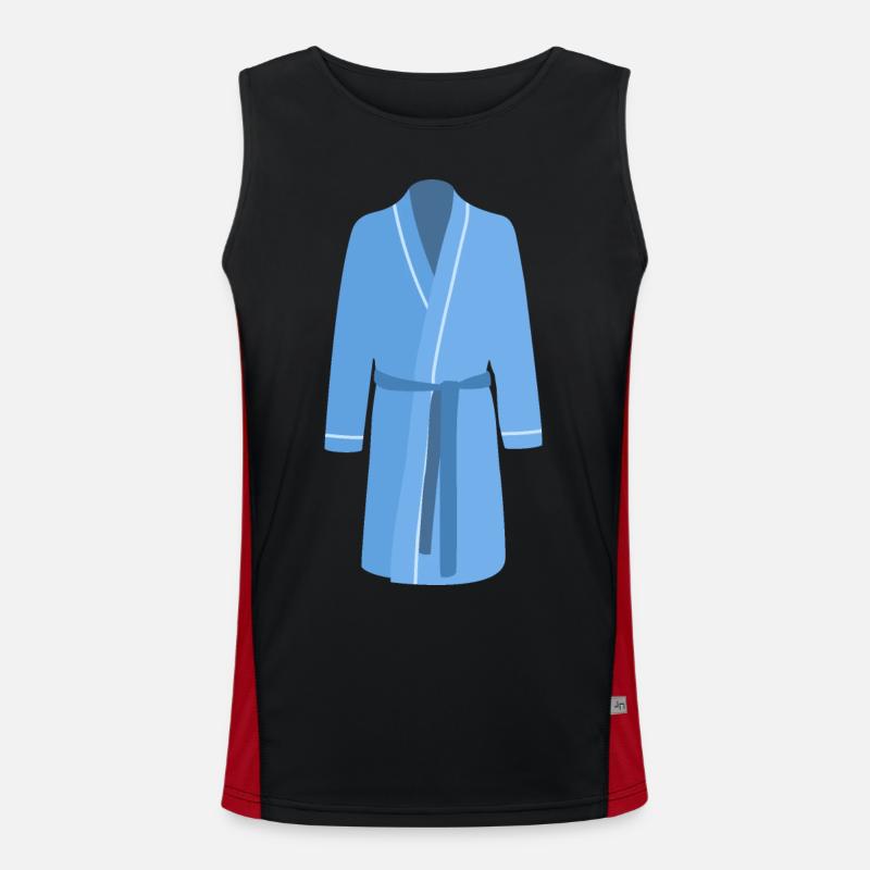blue bathrobe Men's Functional Contrast Tank Top 