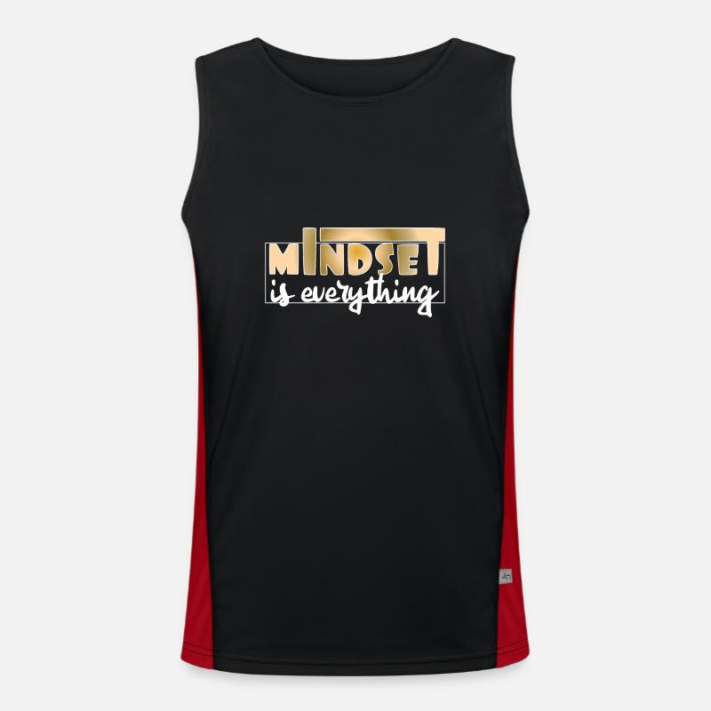 Mindset is everything - Men's Functional Contrast Tank Top  - black/red