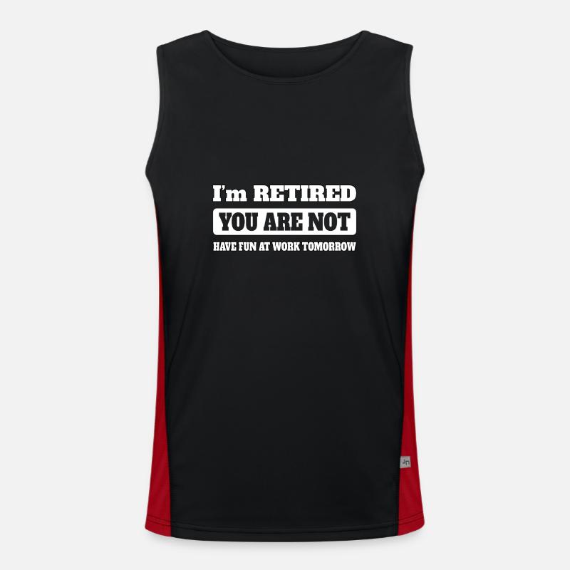Retired 2025 - Ich bin RENTE, DU nicht Funktionelles Kontrast-Tank Top für Männer 