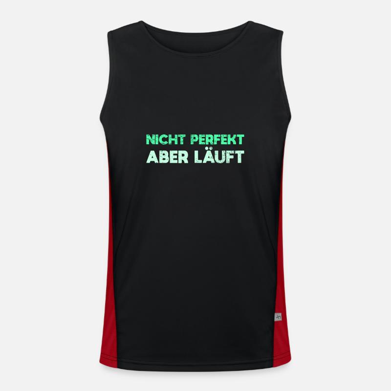 Nicht Perfekt, Aber Läuft Funktionelles Kontrast-Tank Top für Männer 