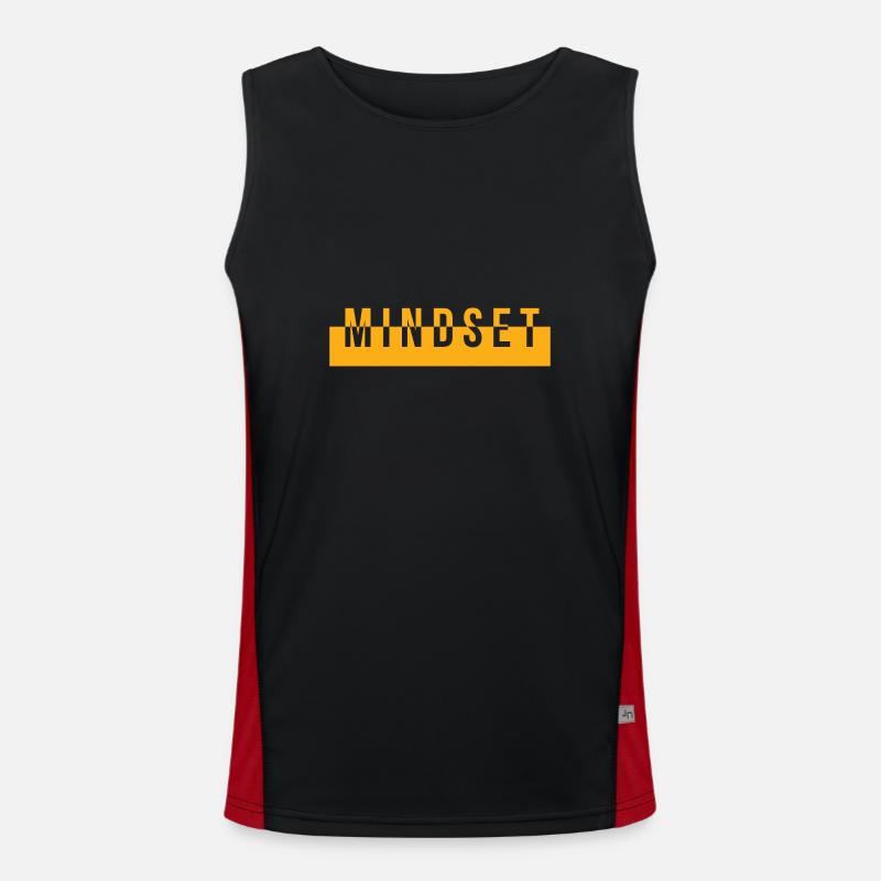 Mindset - Motivation Inspiration Optimism Thinking Men's Functional Contrast Tank Top 