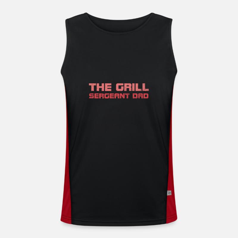 The Grill Sergeant Dad Men's Functional Contrast Tank Top 