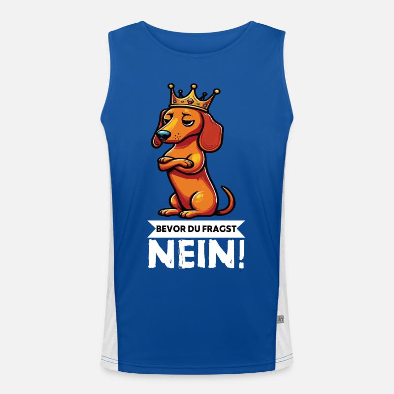 Avant que vous ne demandiez : teckel, propriétaire de teckel, propriétaire de teckel Débardeur respirant contrasté Homme 