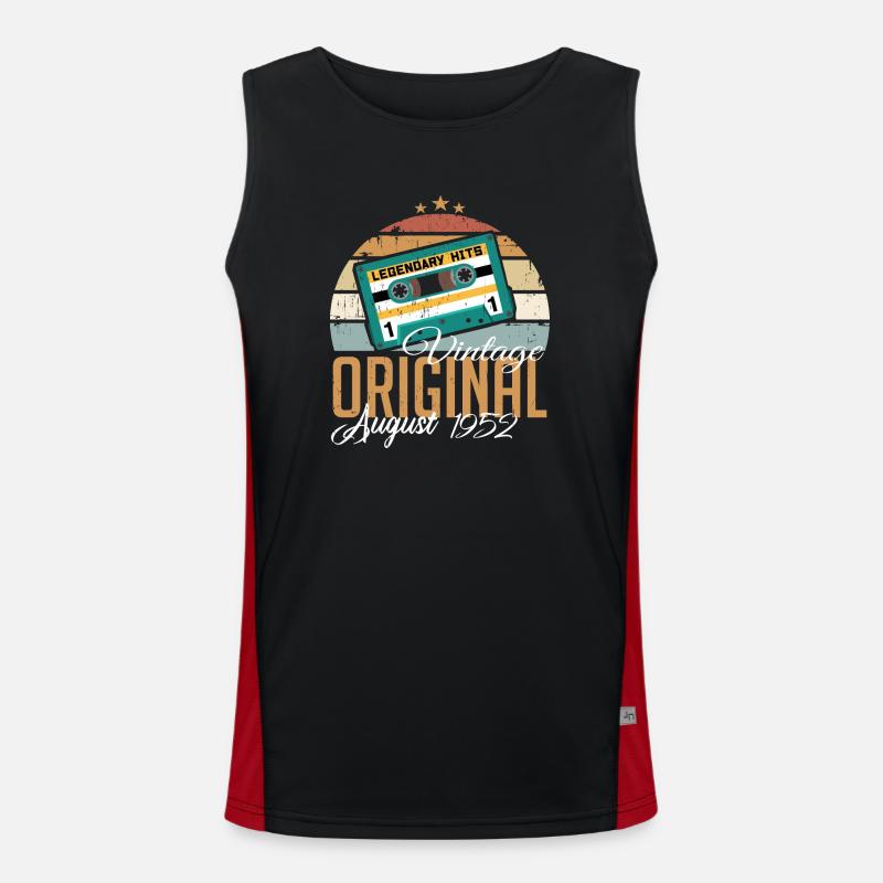 August 1952 Jubiläum 1952 Legenden August Funktionelles Kontrast-Tank Top für Männer 