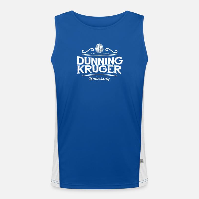 Dunning Kruger University white Funktionelles Kontrast-Tank Top für Männer 