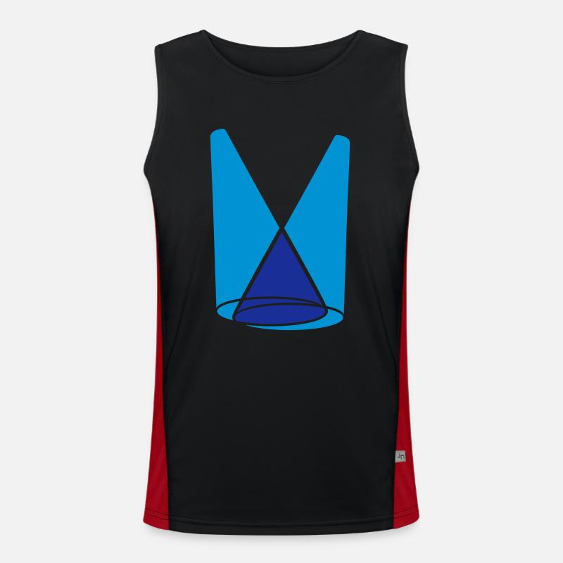 2 spotlights light cone stage Men's Functional Contrast Tank Top 