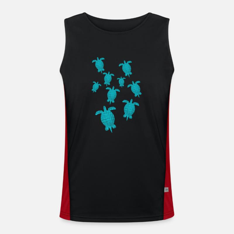Turtle Funktionelles Kontrast-Tank Top für Männer 