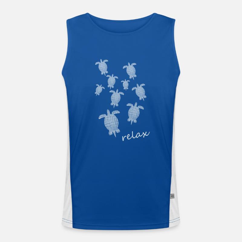 Schildkröte Turtle Funktionelles Kontrast-Tank Top für Männer 