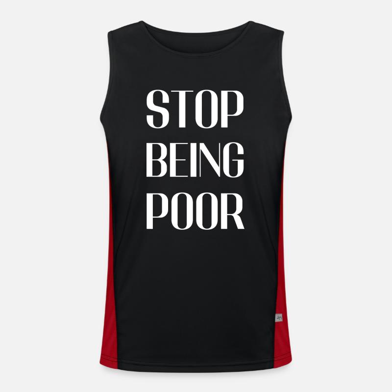 Stop being poor Débardeur respirant contrasté Homme 