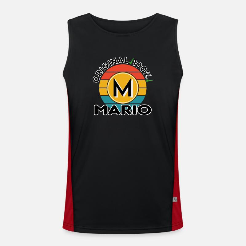 Mario Funktionelles Kontrast-Tank Top für Männer 