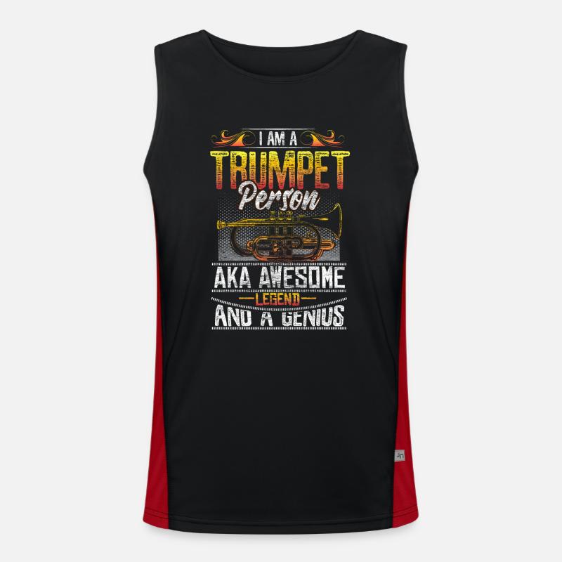 Trompete Konzert Funktionelles Kontrast-Tank Top für Männer 