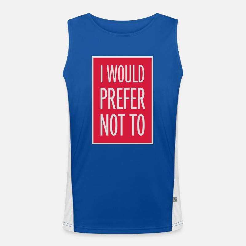 I prefer not to Funktionelles Kontrast-Tank Top für Männer 