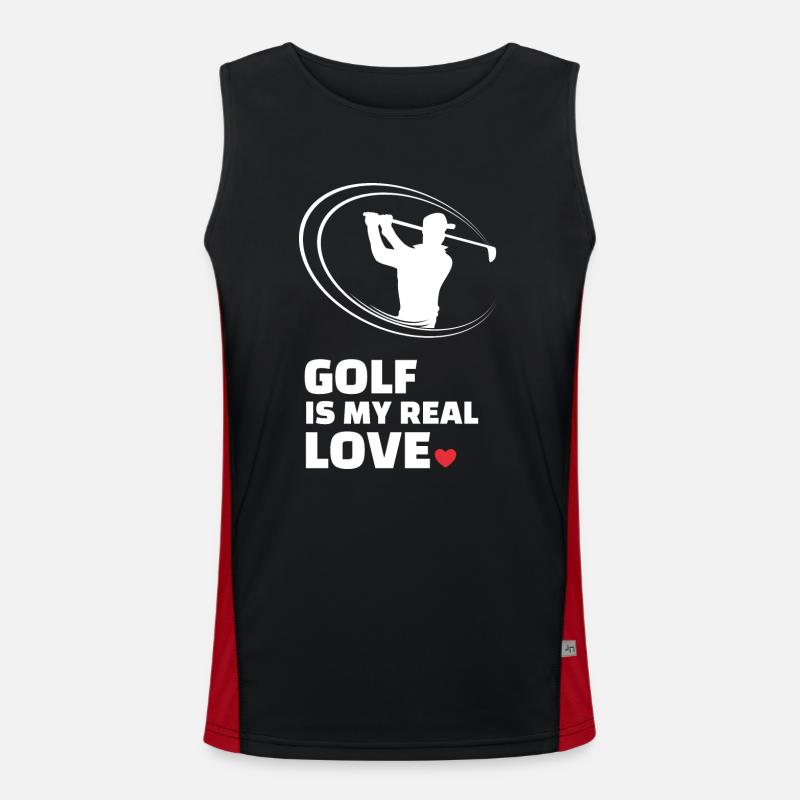 I love golf Men's Functional Contrast Tank Top 