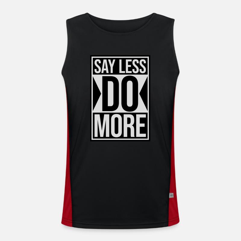 say less do more Funktionelles Kontrast-Tank Top für Männer 