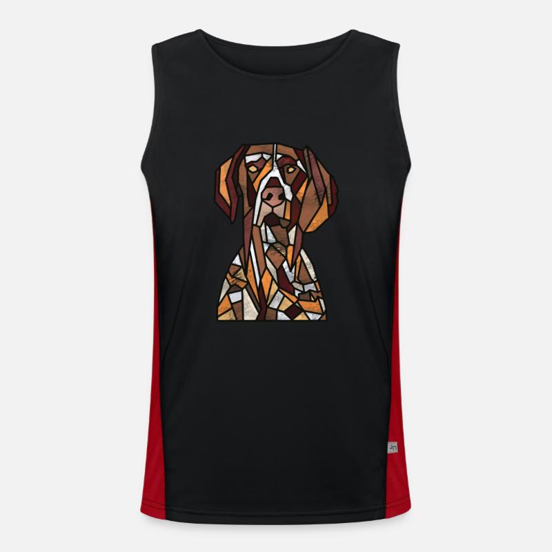 German Pointer Men's Functional Contrast Tank Top 