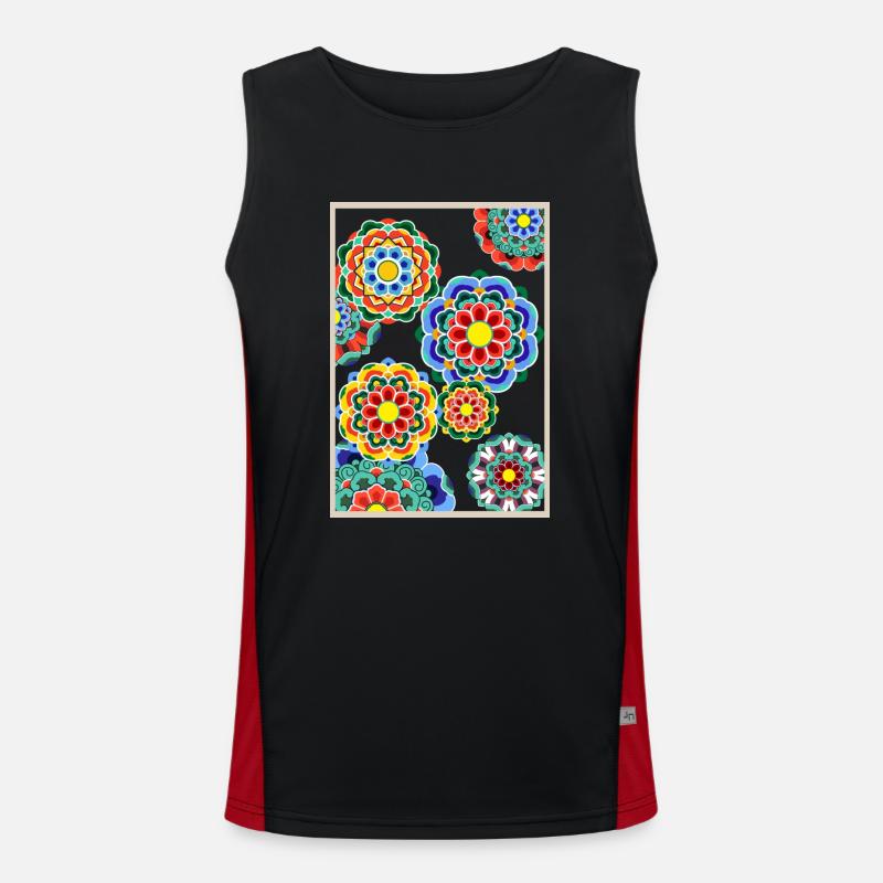 Dancheong 단청 - modern Funktionelles Kontrast-Tank Top für Männer 