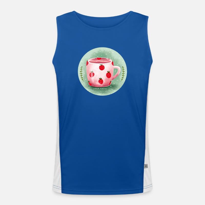Erdbeer Milch Funktionelles Kontrast-Tank Top für Männer 