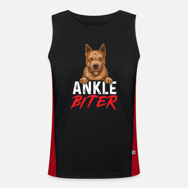Bouvier australien Red Blue Heeler Débardeur respirant contrasté Homme 