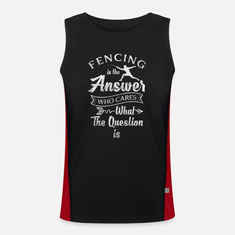 Fencing Training Opponent Sword Fighting Men's Functional Contrast Tank Top 