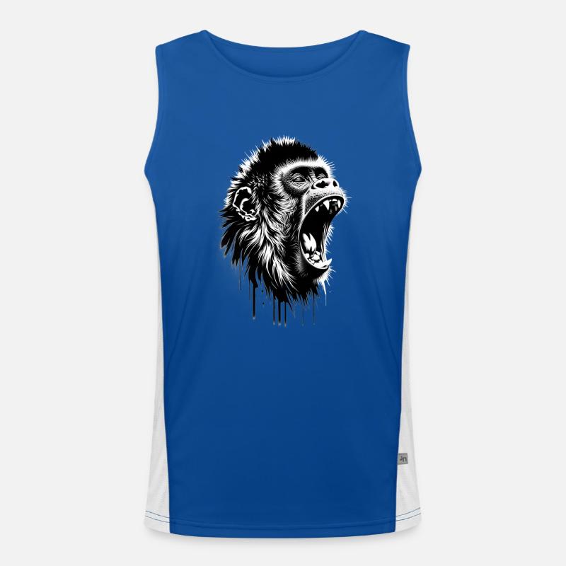 Sing and Danc Monkey Men's Functional Contrast Tank Top 