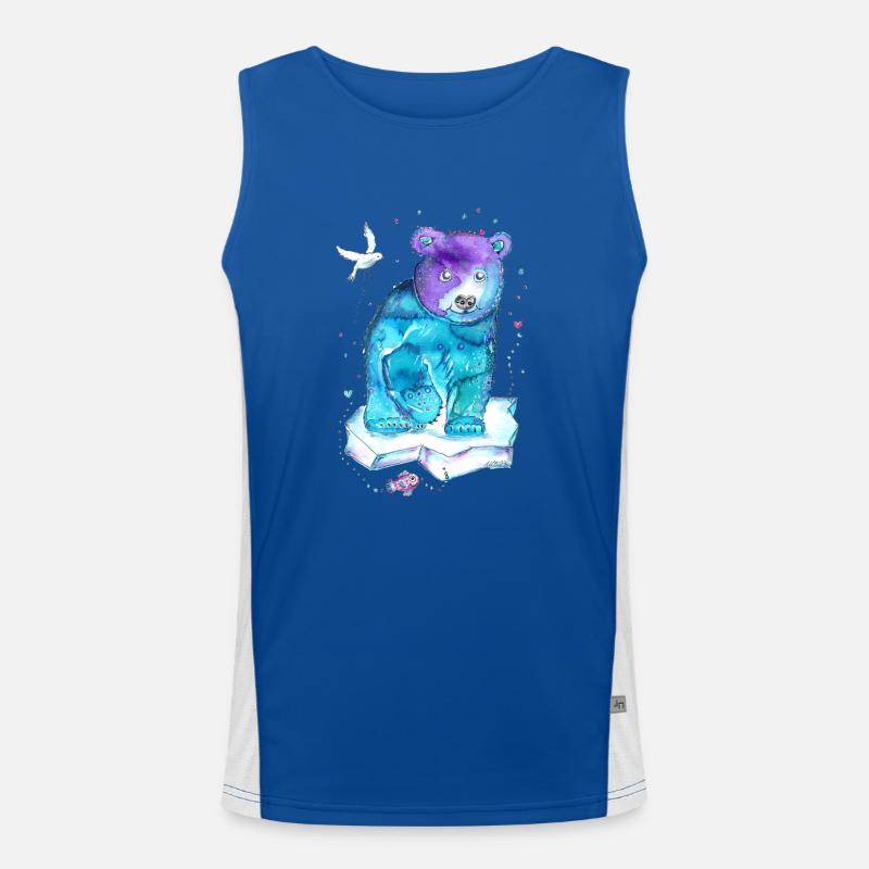 Gute Laune Eisbär Funktionelles Kontrast-Tank Top für Männer 