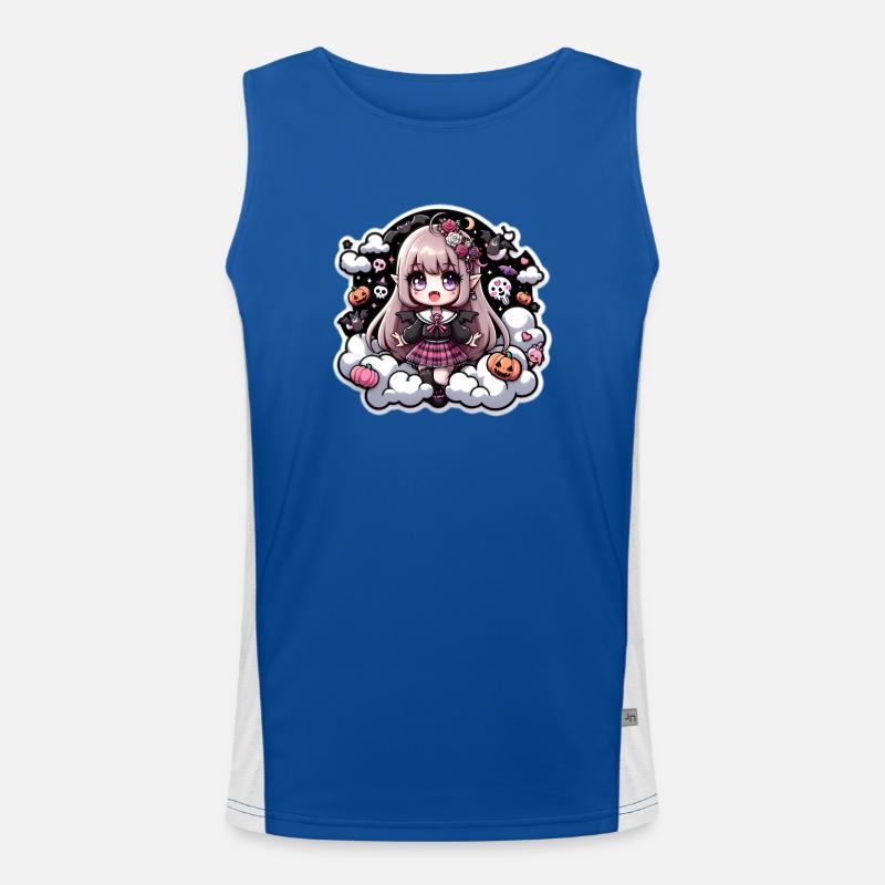 Anime Vampir Mädchen Funktionelles Kontrast-Tank Top für Männer 