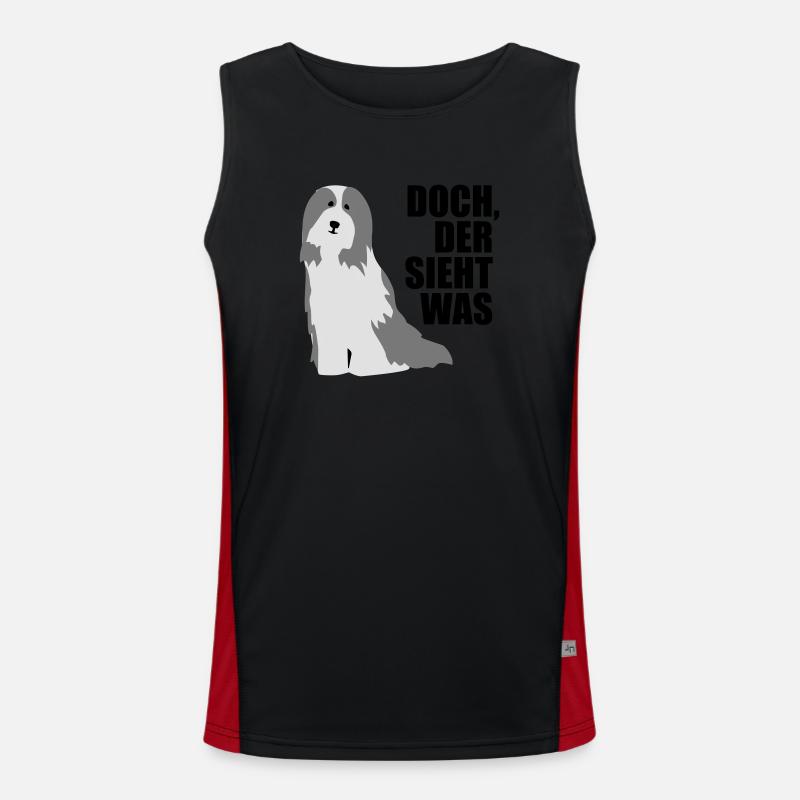 Bearded Collies Men's Functional Contrast Tank Top 