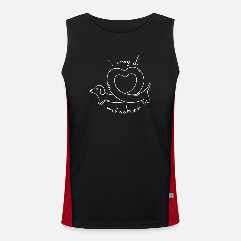I mog di - white Funktionelles Kontrast-Tank Top für Männer 
