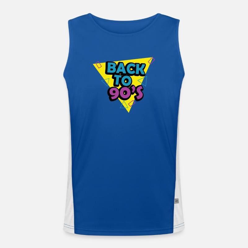 1990iger Sprüche 90s Geschenksidee Funktionelles Kontrast-Tank Top für Männer 