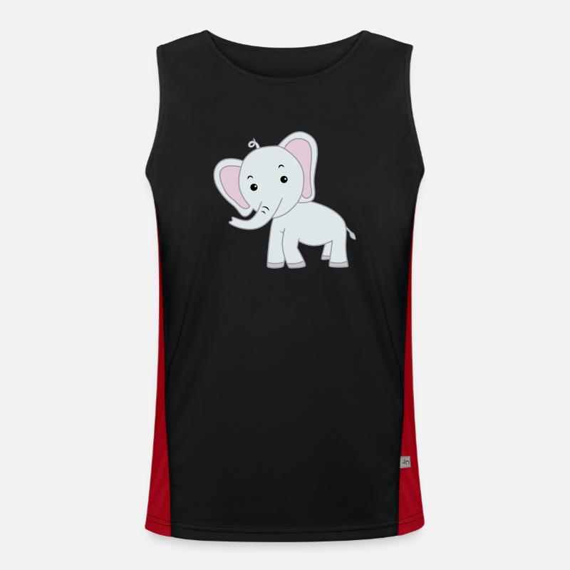 Elephant cute Débardeur respirant contrasté Homme 