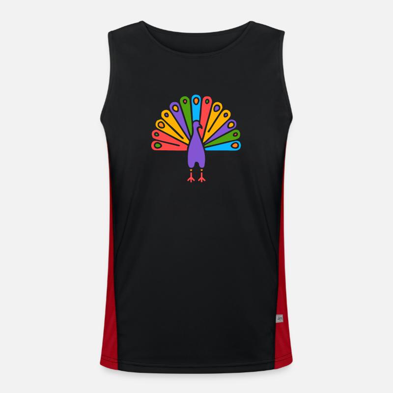 Symbol eines indischen Pfaus, Kultur Indiens Funktionelles Kontrast-Tank Top für Männer 