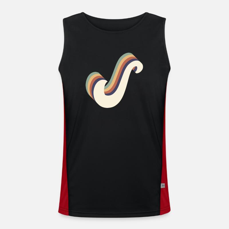 Buchstaben S Funktionelles Kontrast-Tank Top für Männer 