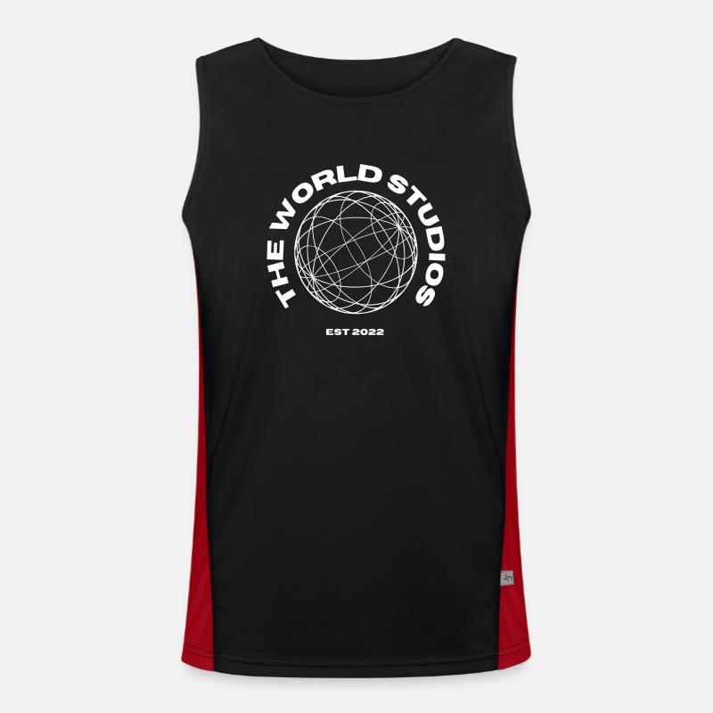 The World Studios Funktionelles Kontrast-Tank Top für Männer 