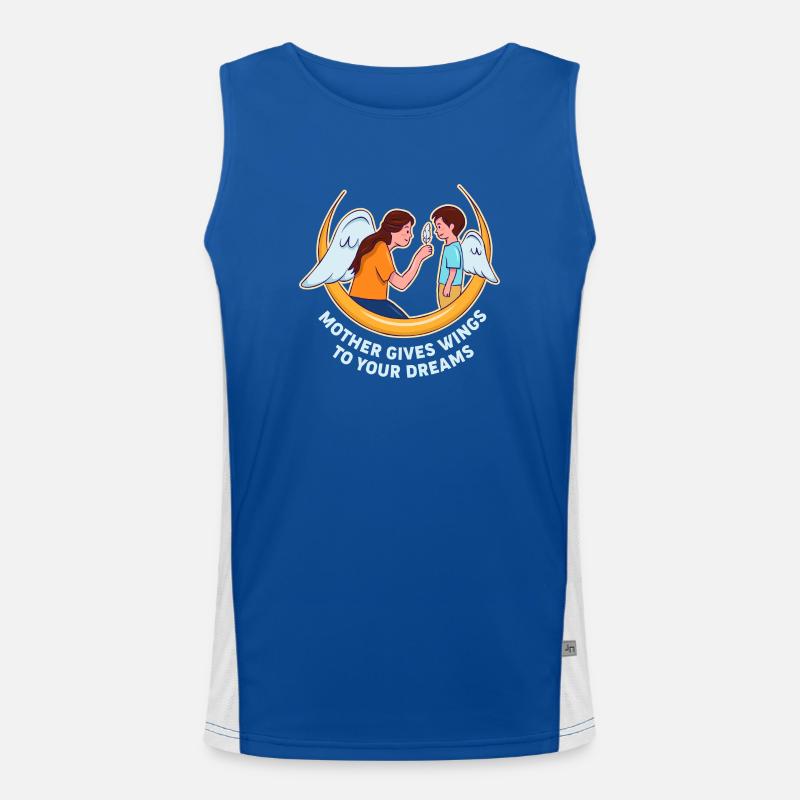 Muttertagsträume Design Funktionelles Kontrast-Tank Top für Männer 