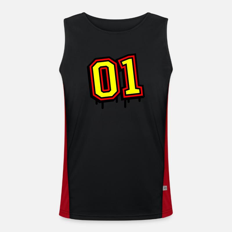 01 eins nummer Funktionelles Kontrast-Tank Top für Männer 