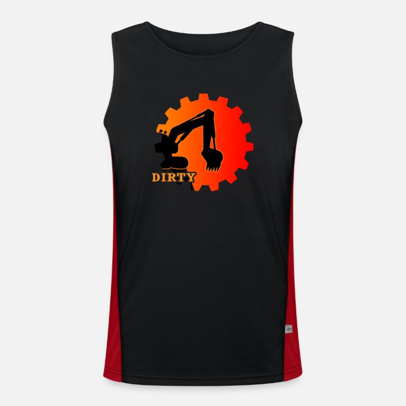 Bagger Baggerfahrer "dirty" Baggerschaufel Funktionelles Kontrast-Tank Top für Männer 