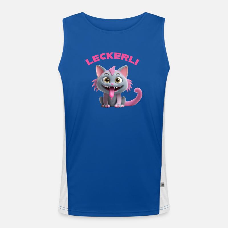 Leckerli Katze Monster Funktionelles Kontrast-Tank Top für Männer 