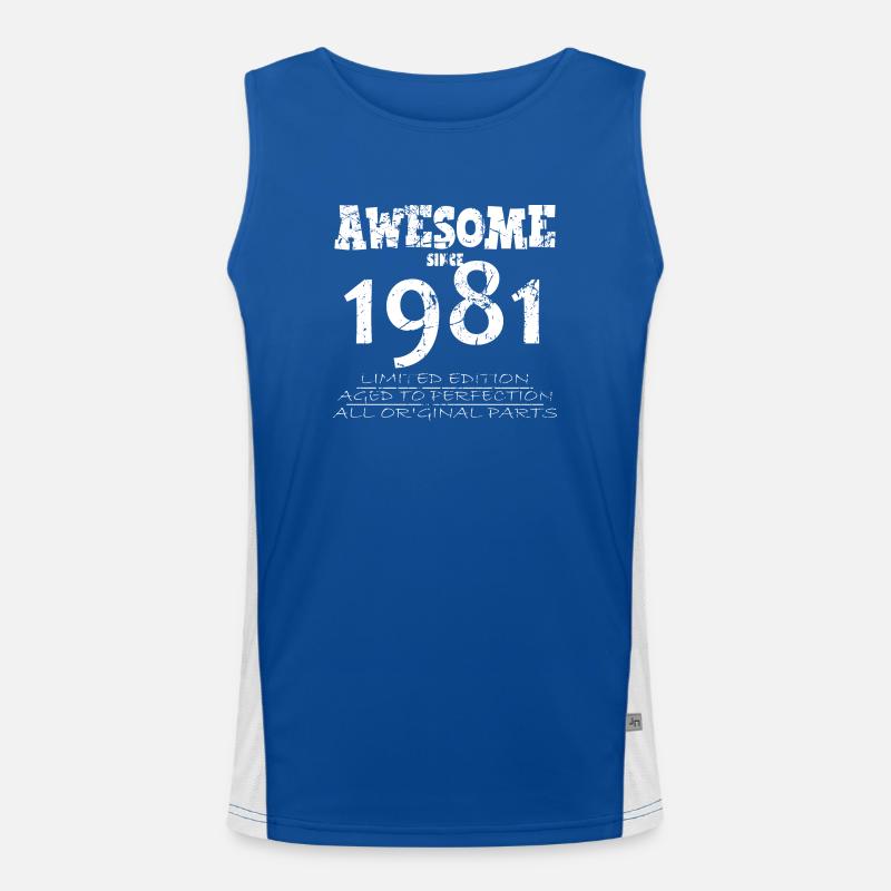 1981 - Legendary 43rd Anniversary Men's Functional Contrast Tank Top 