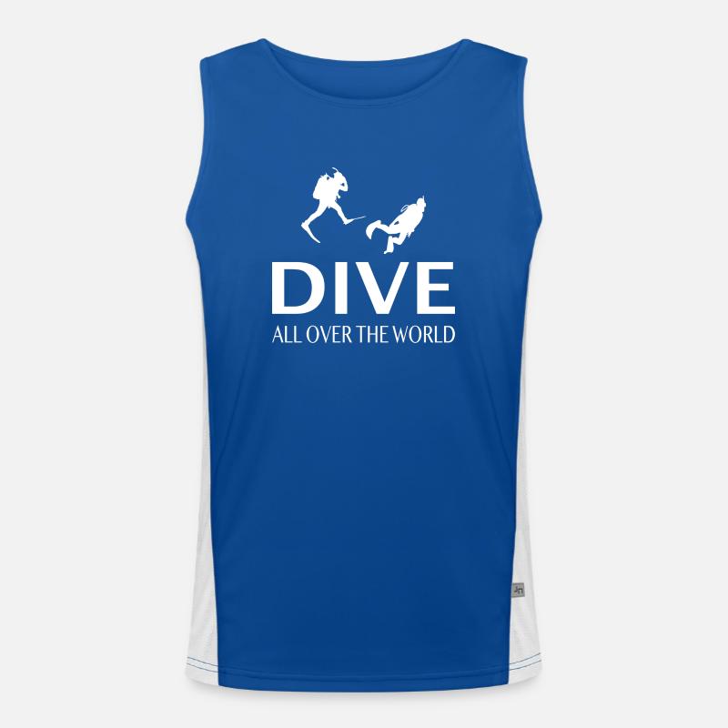 Taucher Spruch Geschenk Funktionelles Kontrast-Tank Top für Männer 