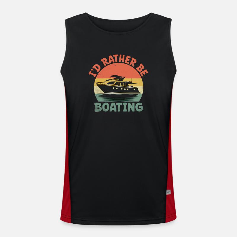 Ich würde lieber mit dem Boot paddeln Funktionelles Kontrast-Tank Top für Männer 